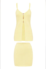 NORMANI LOW RISE SKIRT - BUTTER